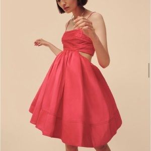 NWT Aje Liza babydoll dress in Rouge pink AU 6/ US 2